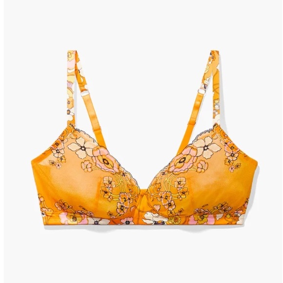 Savage x Fenty Mod Poppy Lace Bralette Flower Popp - Picture 2 of 5
